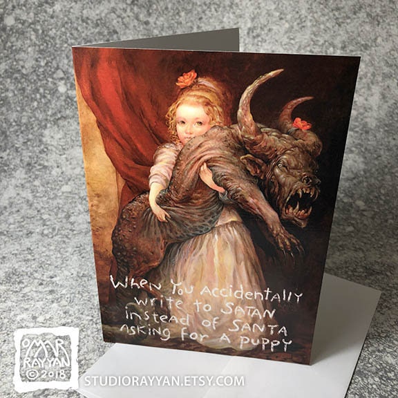 Greeting Card - Asking for a Puppy