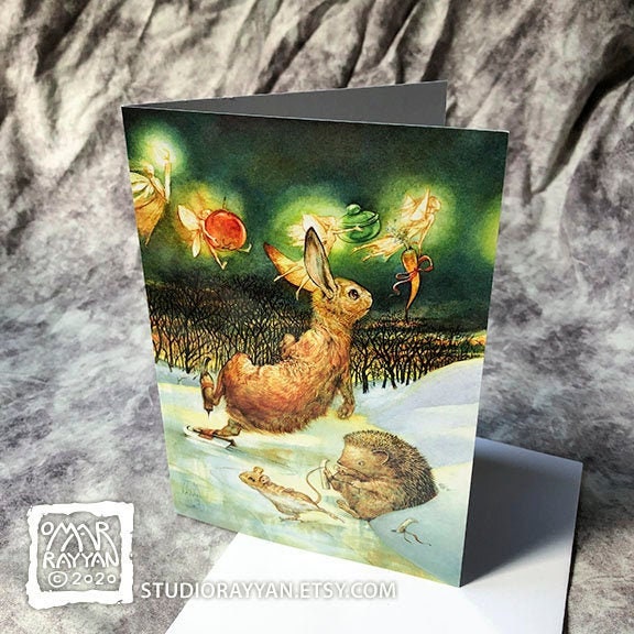Greeting Card - The Skating Party
