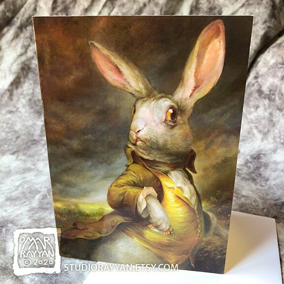 Greeting Card - White Rabbit
