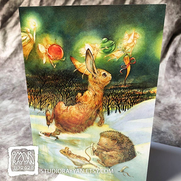 Greeting Card - The Skating Party