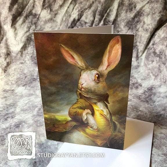 Greeting Card - White Rabbit