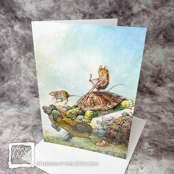 Greeting Card - Turtle Race