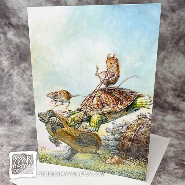 Greeting Card - Turtle Race