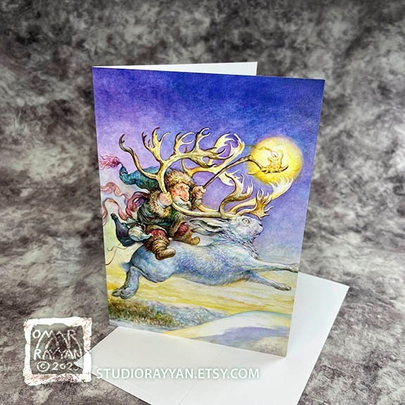 Greeting Card - A Wild Winter Ride