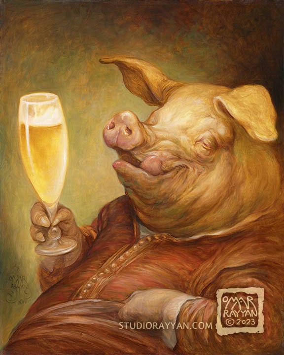 Print - Pig with Pilsner