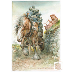 Original Watercolor Painting - Animal Farm Ch. 6 Preliminary
