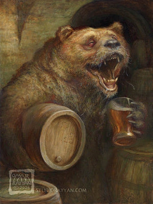 Print - Bear Amongst the Barrels