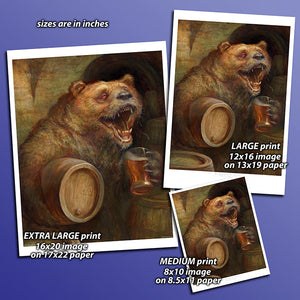 Print - Bear Amongst the Barrels