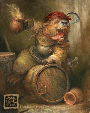 Print - Beer Barrel Bear