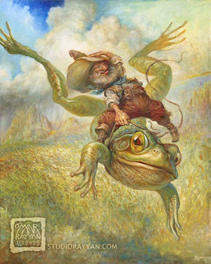 Original Oil Painting - Bullfrog Buckaroo
