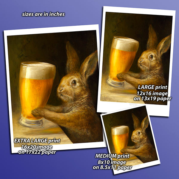 Print - Bunny with Beer