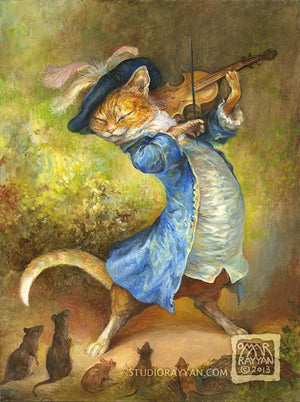 Print - Cat with Fiddle