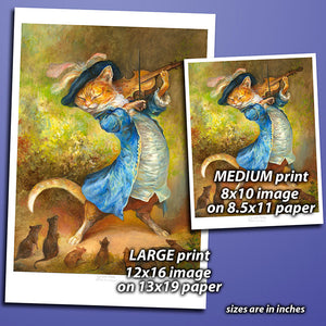 Print - Cat with Fiddle