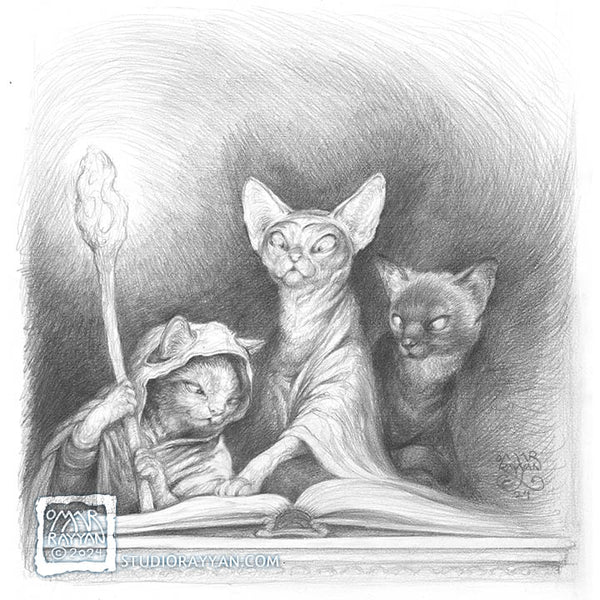 Original Drawing - Consult Tome for Raybox Games