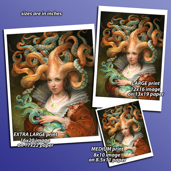 Print - Contessa with Squid