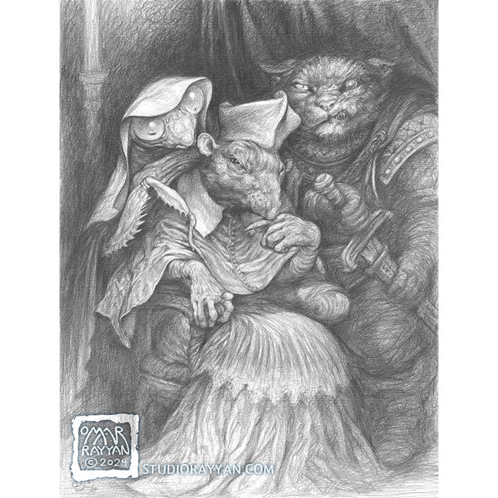 Crimson Cardinal - Original Drawing by Omar Rayyan for Raybox Games ...