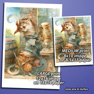 Print - Ferret with Flagon