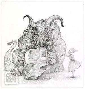 Original Drawing - Fiat Feast - YUM!