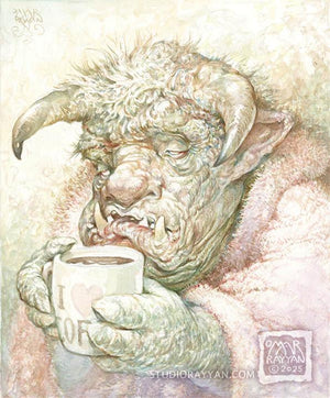 Original Watercolor Painting - The First Cup