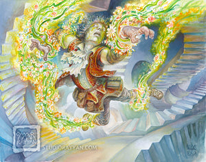 Original Watercolor Painting - Flourishing Grapple