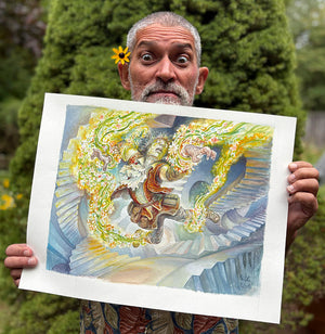 Original Watercolor Painting - Flourishing Grapple