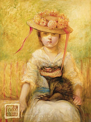 Original Oil Painting - The Flowered Hat