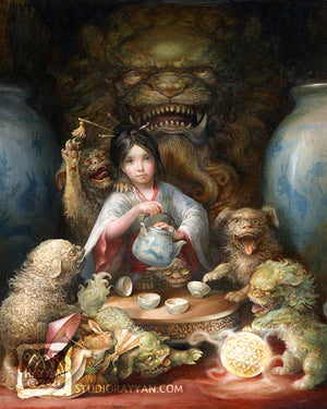 Print - Foo Dog Teatime