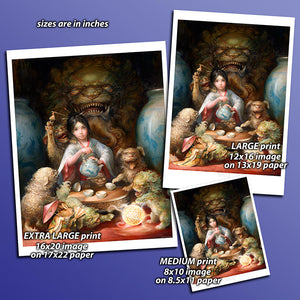 Print - Foo Dog Teatime
