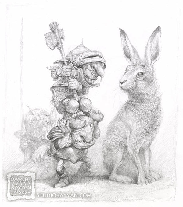 Original Drawing - Hare Huntin'