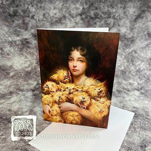 Greeting Card - Yorkie Horde