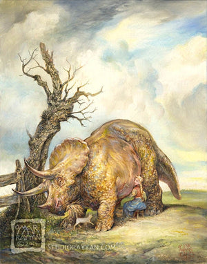 Print - Milking the Triceratops
