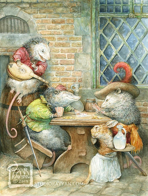 Print - Playing Possums