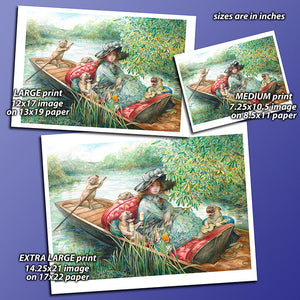 Print - Pugs in a Punt