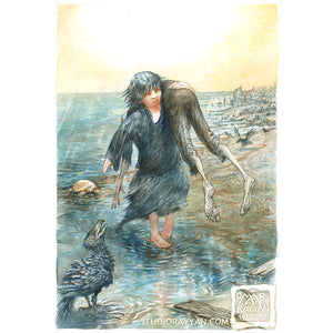 Original Watercolor Painting - Small Gods interior illustration