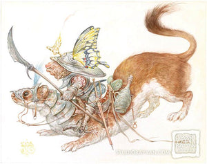 Original Watercolor Painting - Stoat