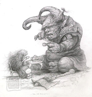 Original Drawing - Tea and Biscuits