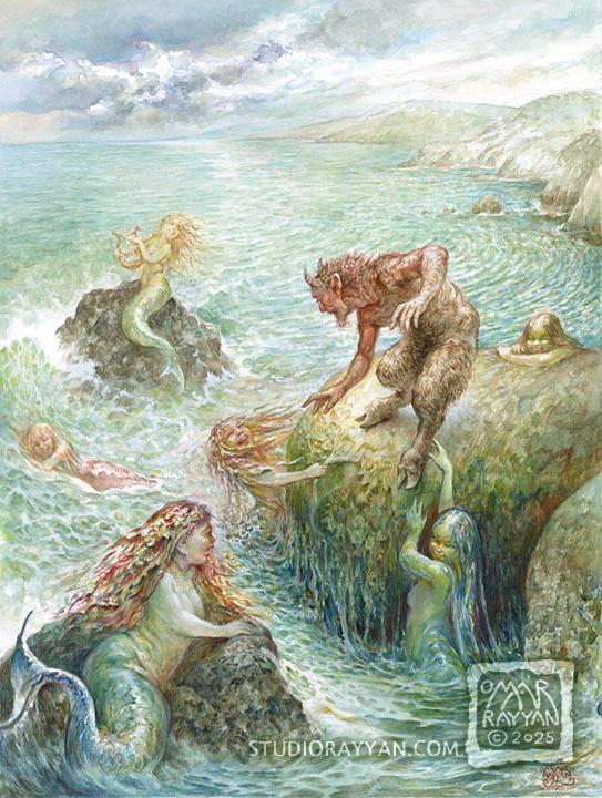 Original Watercolor Painting - Temptation