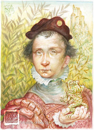Original Watercolor Painting - Toad Tells a Tale