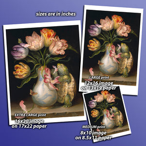 Print - Tulips with Turtle